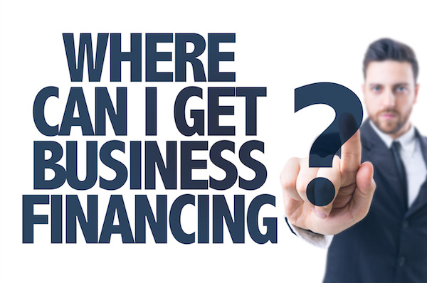 finance professional  pointing where to get business financing