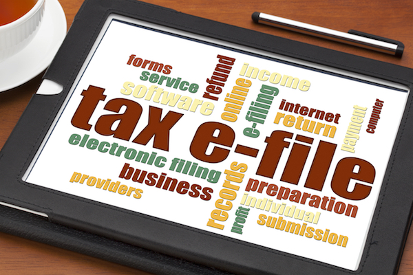 e-file tax preparation graphic