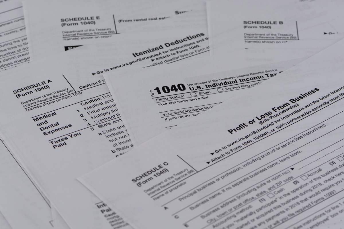 income tax preparation forms